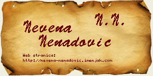 Nevena Nenadović vizit kartica
